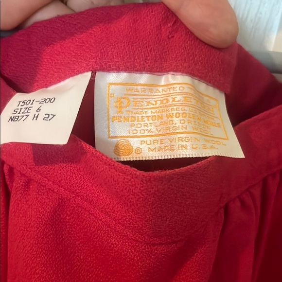 Pendleton Red Pencil Skirt - Picture 6 of 7